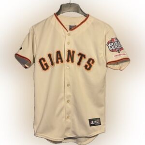 San Francisco Giants Barry Zito Majestic MLB Baseball Jersey Youth Sz Large